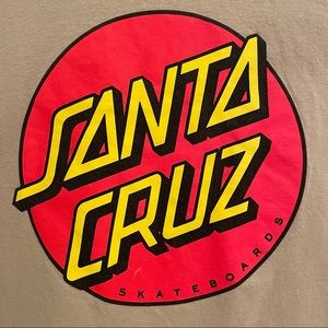 Men’s Sand Tan Santa Cruz Skateboards Tee Short Sleeve T-Shirt